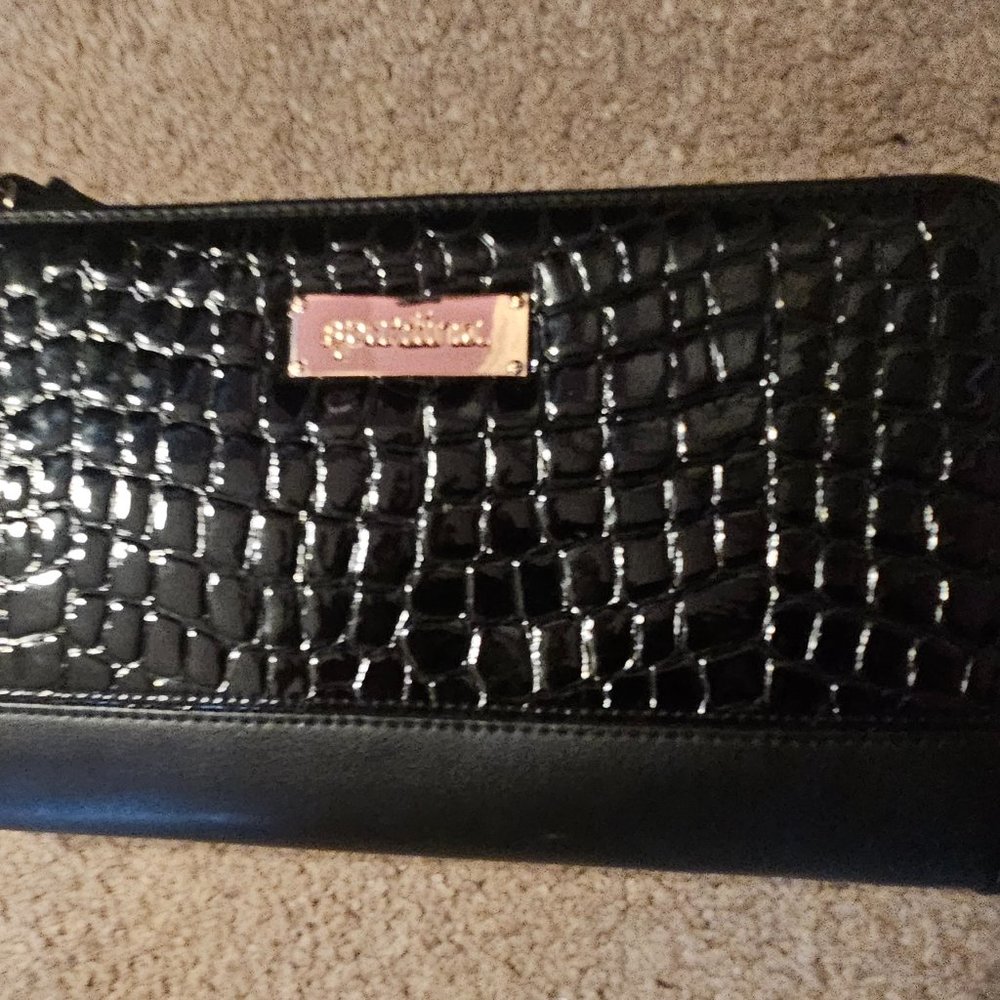 Spartina blackleather clutch purse LIKE NEW CONDITION